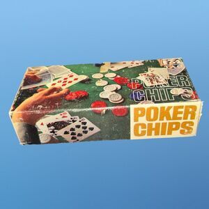 Vintage 1960s TAG Transco Adult Games Tilt Edge Poker Chips Original Box